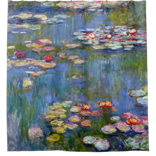 Water Lilies 1916 by Claude Monet Shower Curtain