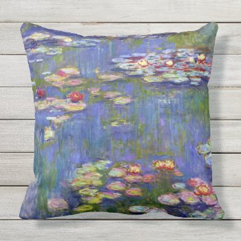Water Lilies 1916 Claude Monet Fine Art Throw Pillow by monet_paintings at Zazzle