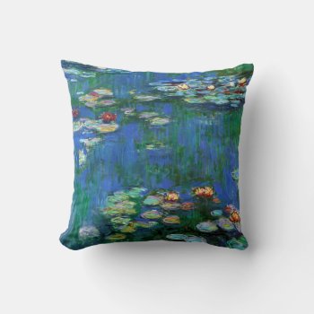 Water Lilies 1916 Claude Monet Fine Art Throw Pillow by monetart at Zazzle