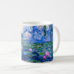 Water Lilies, 1919, by Claude Monet, Coffee Mug<br><div class="desc">Water Lilies,  1919 famous painting by Claude Monet,  with color coordinated solid colors pinkish-purple and Monet blue,  ready to mix and match.</div>