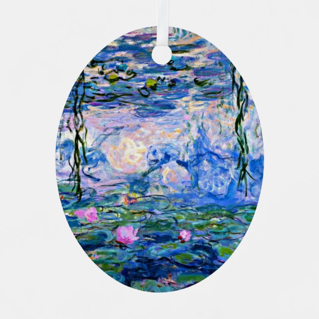 Water Lilies, 1919, by Claude Monet, Metal Ornament (Front)
