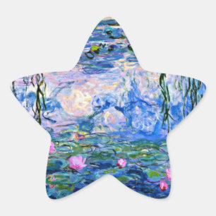 Water Lilies, 1919, by Claude Monet, Star Sticker