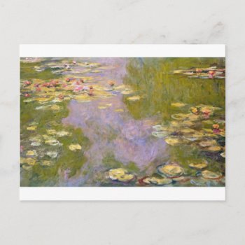 Water Lilies (1919) Claude Monet Postcard by mangomoonstudio at Zazzle
