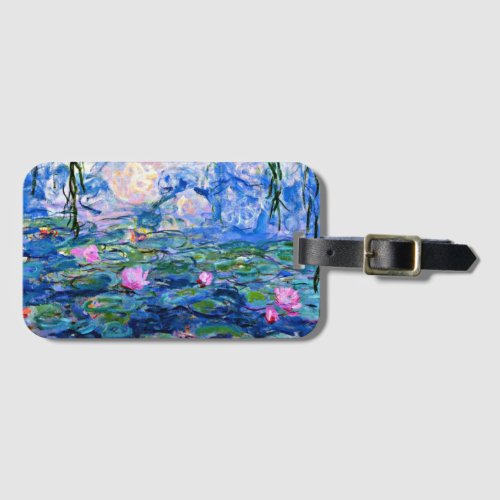 Water Lilies 1919 famous Monet painting Luggage Tag