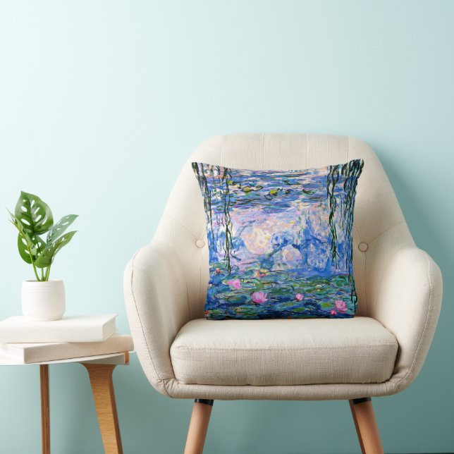 Water Lilies, 1919, Monet painting Throw Pillow (Chair)