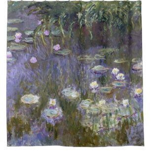 Water Lilies 1922 by Claude Monet, French, Purple Shower Curtain