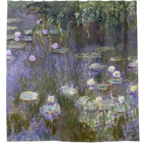 Water Lilies 1922 by Claude Monet French Purple Shower Curtain