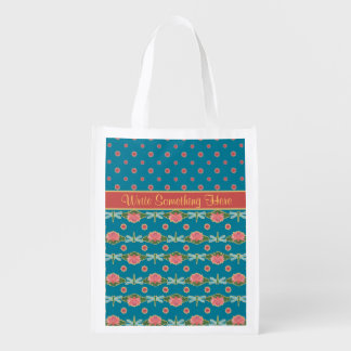 Water Lilies and Dragonflies Custom Shopping Bag