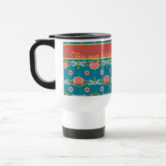 Water Lilies and Dragonflies Custom Travel Mug