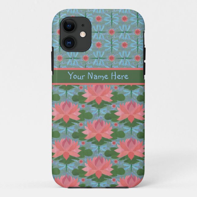 Water Lilies and Dragonflies: iPhone 5/5s Case (Back)