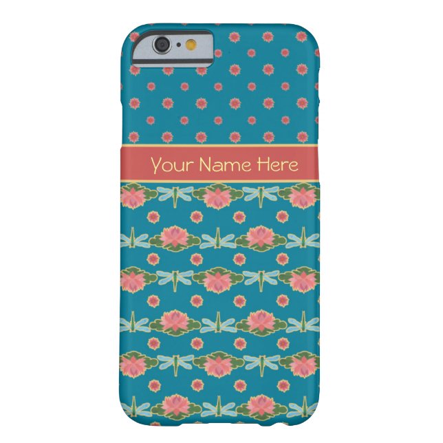 Water Lilies and Dragonflies Slim iPhone 6 Case (Back)