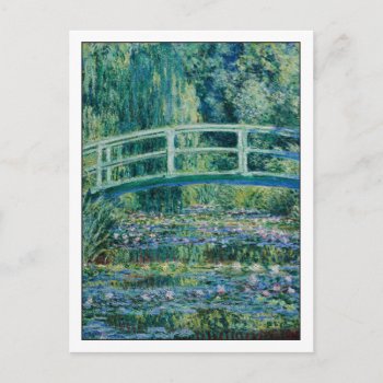 Water Lilies And Japanese Bridge By Monet Postcard by lazyrivergreetings at Zazzle