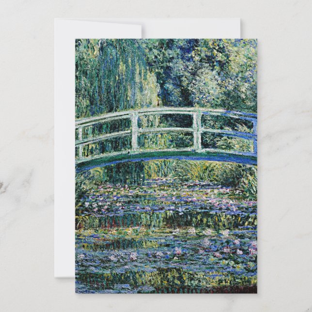 Water Lilies and Japanese Bridge Card (Front)