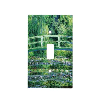 Water Lilies And Japanese Bridge  Claude Monet Light Switch Cover by monetart at Zazzle