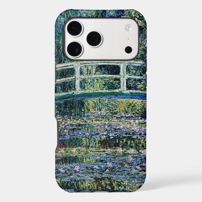 Water Lilies and Japanese Bridge, iPhone Case (Back)