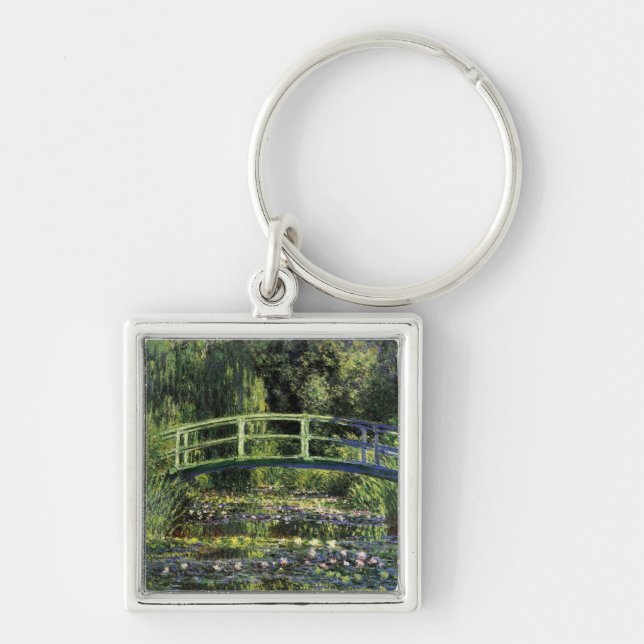 Water Lilies and Japanese Bridge Keychain (Front)