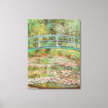 Water Lilies And Japanese Bridge Monet Fine Art Canvas Print by monetart at Zazzle