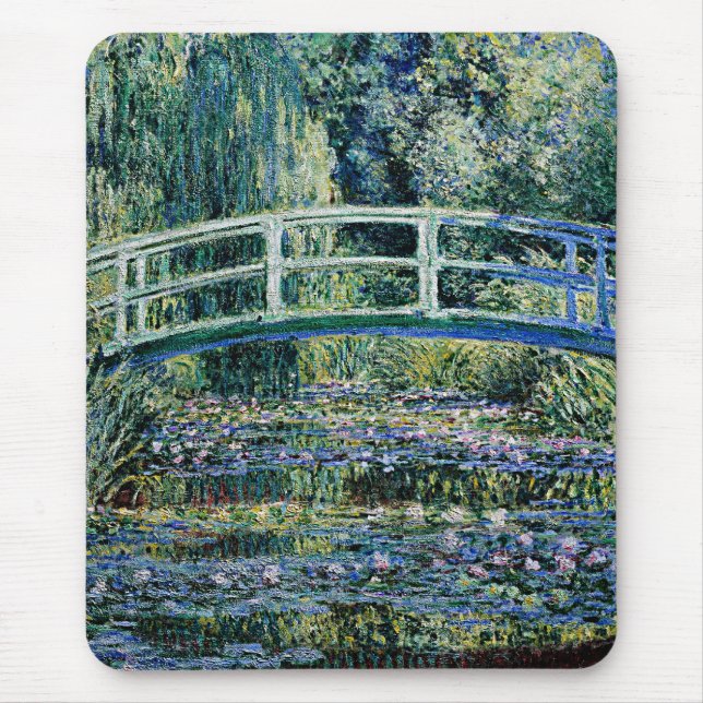 Water Lilies and Japanese Bridge, Mouse Pad (Front)