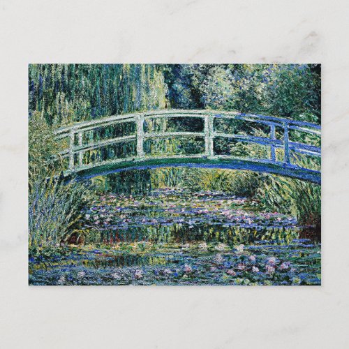 Water Lilies and Japanese Bridge Postcard