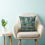 &quot;Water Lilies and Japanese Bridge&quot; Throw Pillow