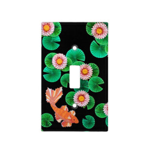 Water Lilies and Koi Fish Light Switch Cover