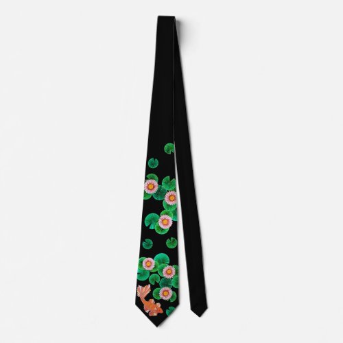Water Lilies and Koi Fish Tie