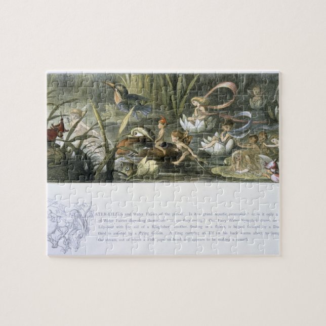 Water-Lilies and Water Fairies, illustration from Jigsaw Puzzle (Horizontal)