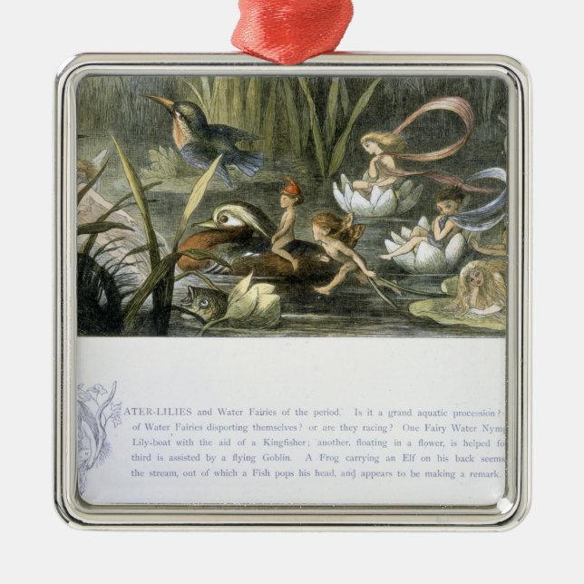 Water-Lilies and Water Fairies, illustration from Metal Ornament (Front)