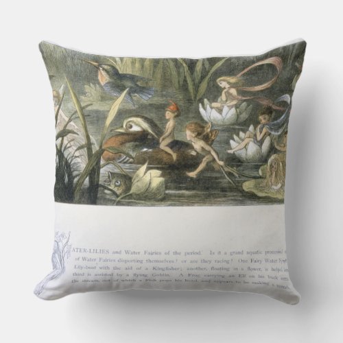 Water_Lilies and Water Fairies illustration from Throw Pillow