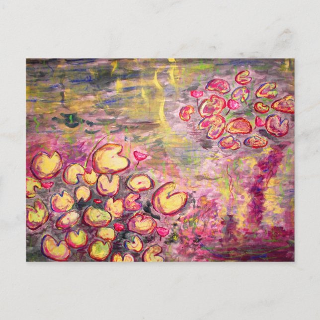 water lilies blooming postcard (Front)