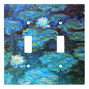 Water Lilies (blue) Light Switch Cover
