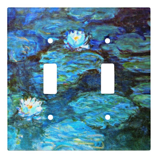 Water Lilies (blue)  Light Switch Cover (Front)
