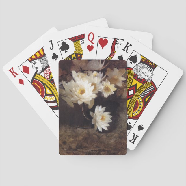 Water Lilies (by Abbott Henderson Thayer) Poker Cards (Back)