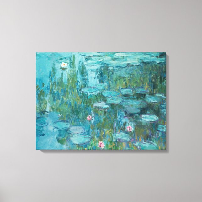 Water Lilies (by Claude Monet, 1915) Canvas Print (Front)