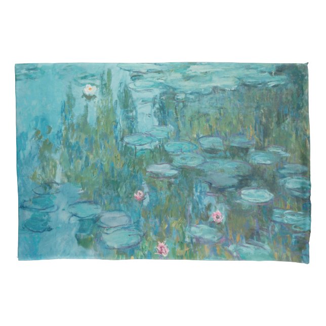 Water Lilies (by Claude Monet, 1915) Pillow Case (Front-Left)
