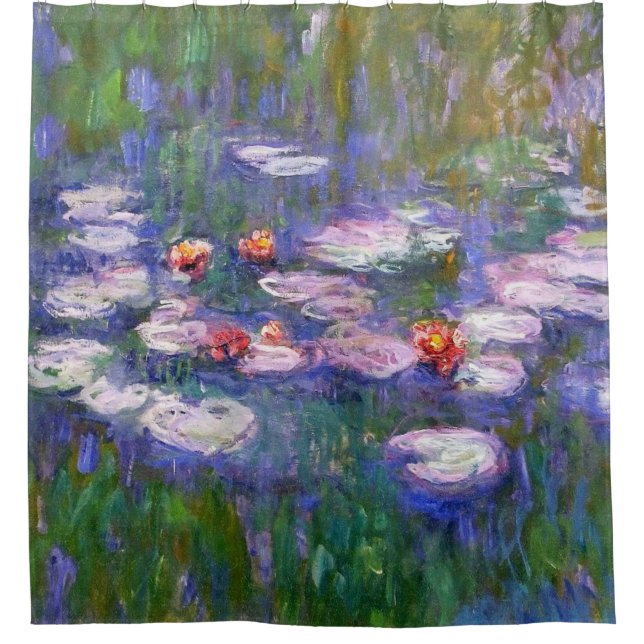 Water Lilies By Claude Monet 1916 Shower Curtain (Front)
