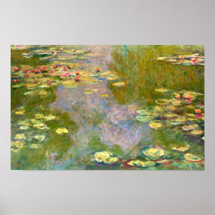 Water Lilies by Claude Monet 1919 Poster