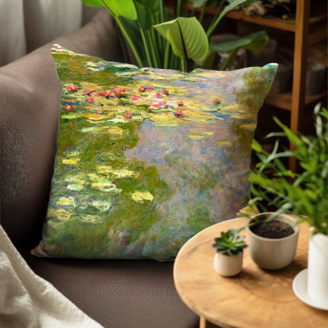 Water Lilies by Claude Monet 1919 Throw Pillow (Creator Uploaded)
