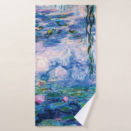 Water Lilies by Claude Monet Bath Towel