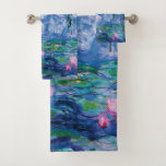 Water Lilies by Claude Monet Bath Towel Set<br><div class="desc">Please visit my store for more interesting design and more color choice. => zazzle.com/iwheels*</div>