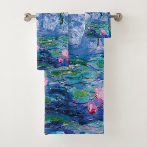 Water Lilies by Claude Monet Bath Towel Set