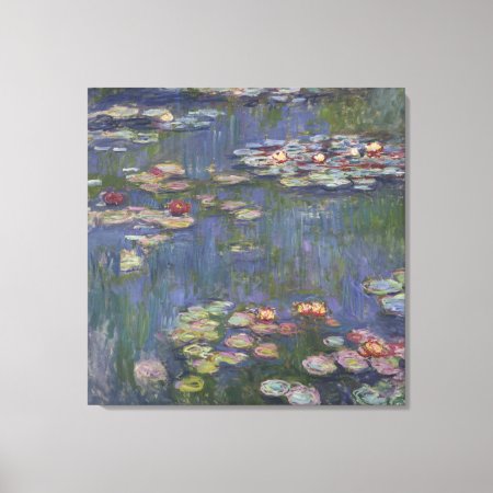 Water Lilies By Claude Monet Canvas Print