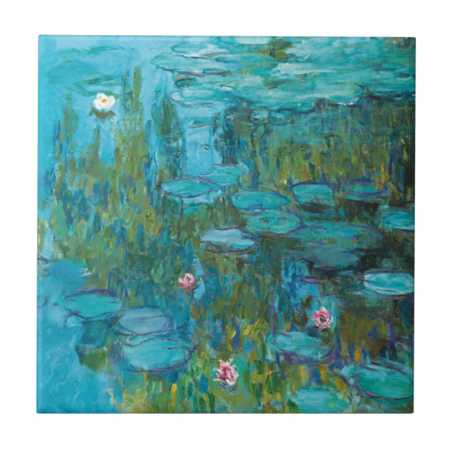 Water Lilies by Claude Monet Ceramic Tile | Zazzle