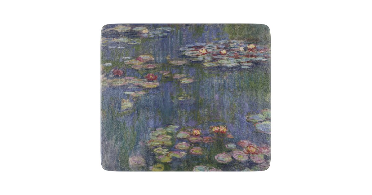Water Lilies By Claude Monet Cutting Board Zazzle 