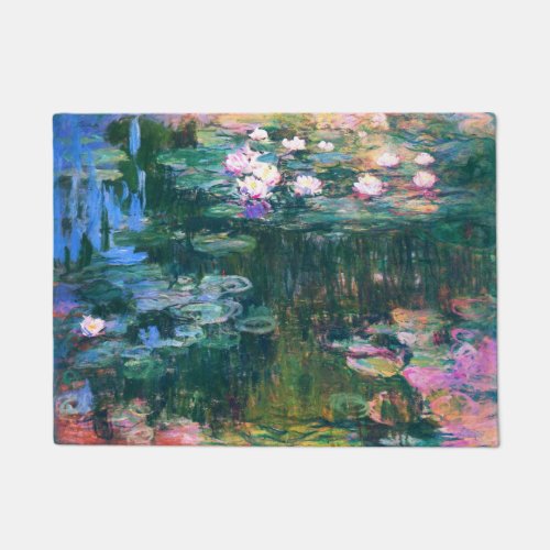 Water Lilies by Claude Monet Doormat