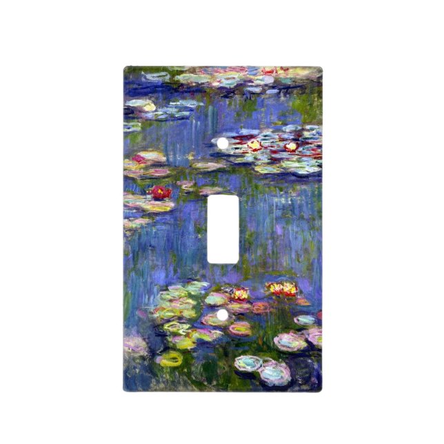 Water Lilies by Claude Monet Fine Art Light Switch Cover (Front)
