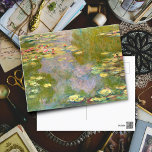 Water Lilies by Claude Monet Fine Art Postcard<br><div class="desc">Water Lilies (or Nymphéas) is a series of approximately 250 oil paintings by French Impressionist Claude Monet (1840–1926). The paintings depict his flower garden at his home in Giverny, and were the main focus of his artistic production during the last thirty years of his life. Many of the works were...</div>