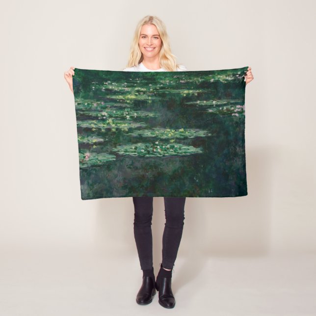 Water Lilies (by Claude Monet) Fleece Blanket (In Situ)