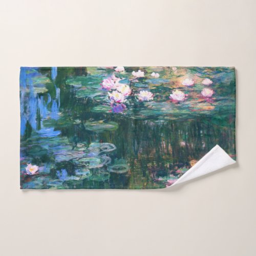 Water Lilies by Claude Monet Hand Towel
