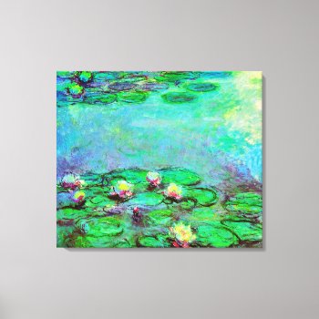 Water Lilies By Claude Monet Impressionism Canvas Print by monet_paintings at Zazzle